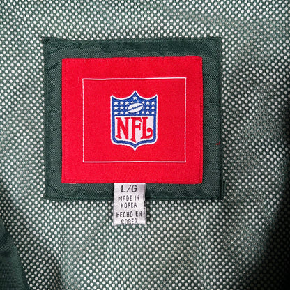 2010s Jets Chest Logo NY Back Logo Green Coach Jacket Size Large USED v16987