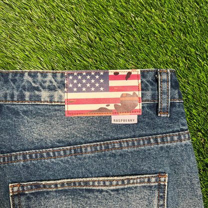 GV Gallery Miley Cyrus Flared Blue Jeans Size Large NEW x15442