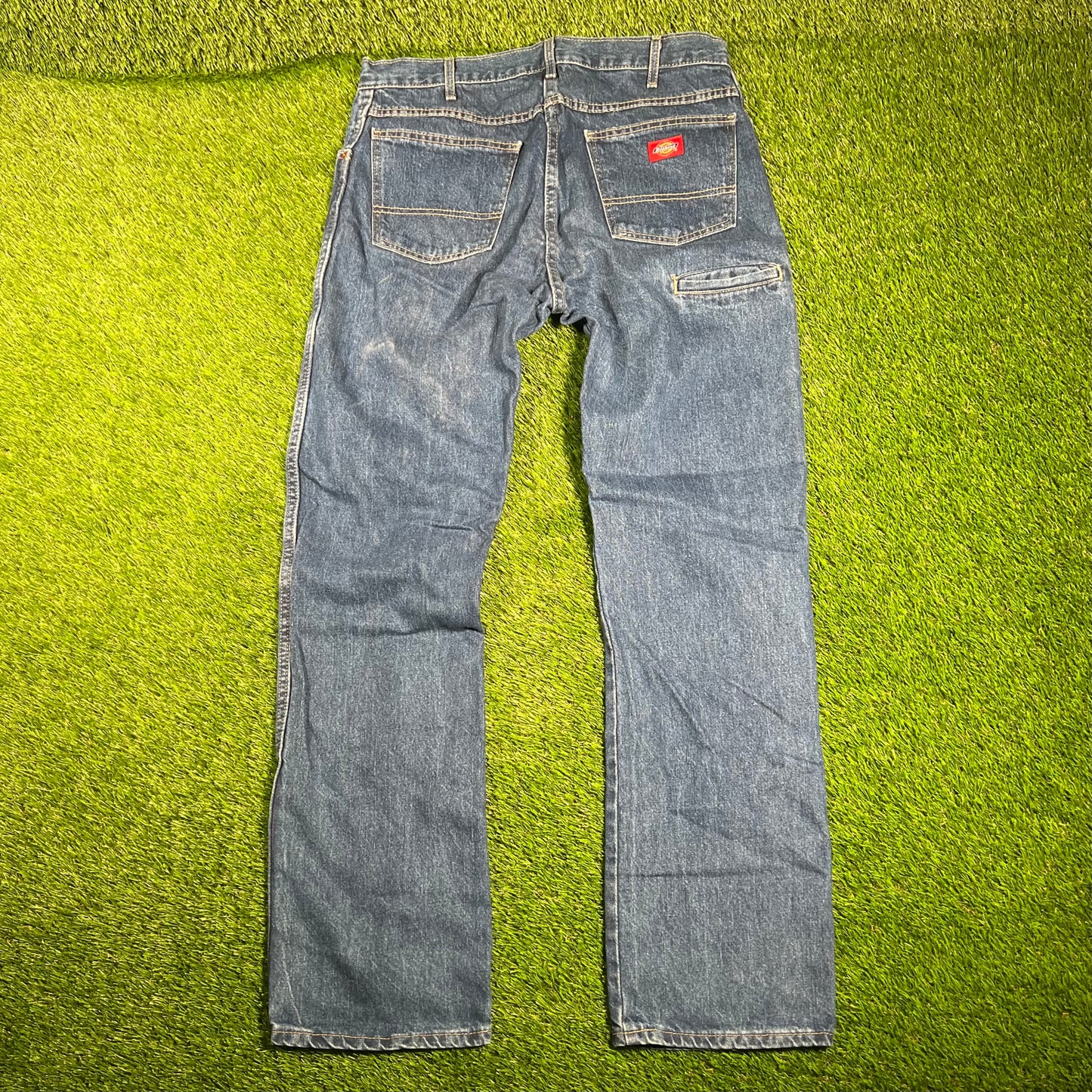 Y2K Dickies Work Wear Blue Jeans Size 34x34 USED v18075
