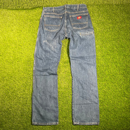 Y2K Dickies Work Wear Blue Jeans Size 34x34 USED v18075