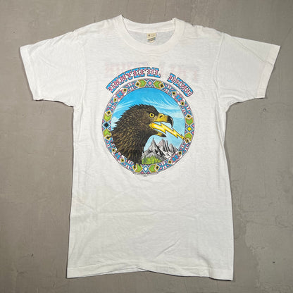 1984 Grateful Dead David Lundquist Eagle Eye White Tee Size Medium USED v16417