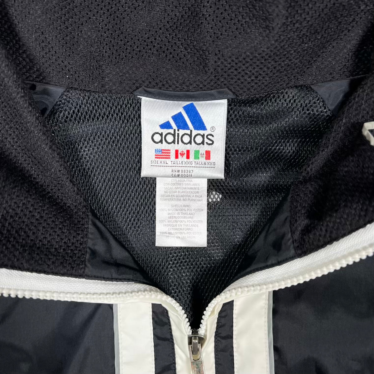 1990s Bad Boys Ent Adidas Promo Track Zip Up Black Jacket Size XXL USED v20110