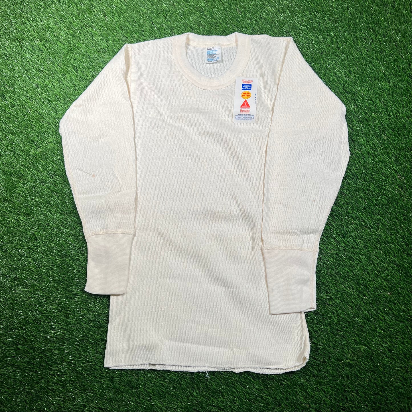 1970s Sears White Thermal Longsleeve Size Small USED v18707