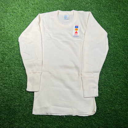 1970s Sears White Thermal Longsleeve Size Small USED v18707