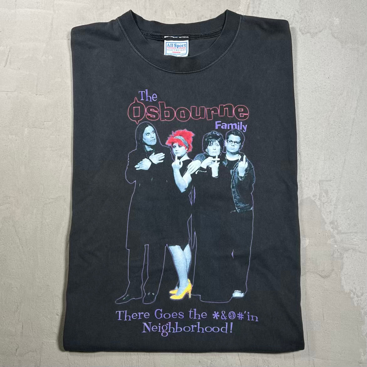 1990s The Osbourne Family There Goes The Neighborhood Size Large USED v20178