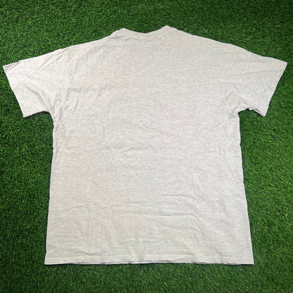 1997 New York Yankees Spellout Grey Tee Size XL USED v18471