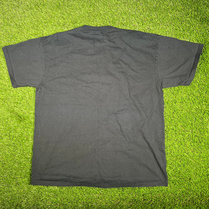 1990s Taz Angel Embroidered Black Tee Size XL USED v17349