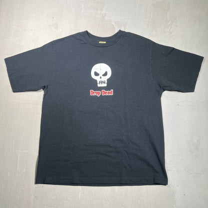 Drop Dead Halloween Black Tee Size XL USED v18898