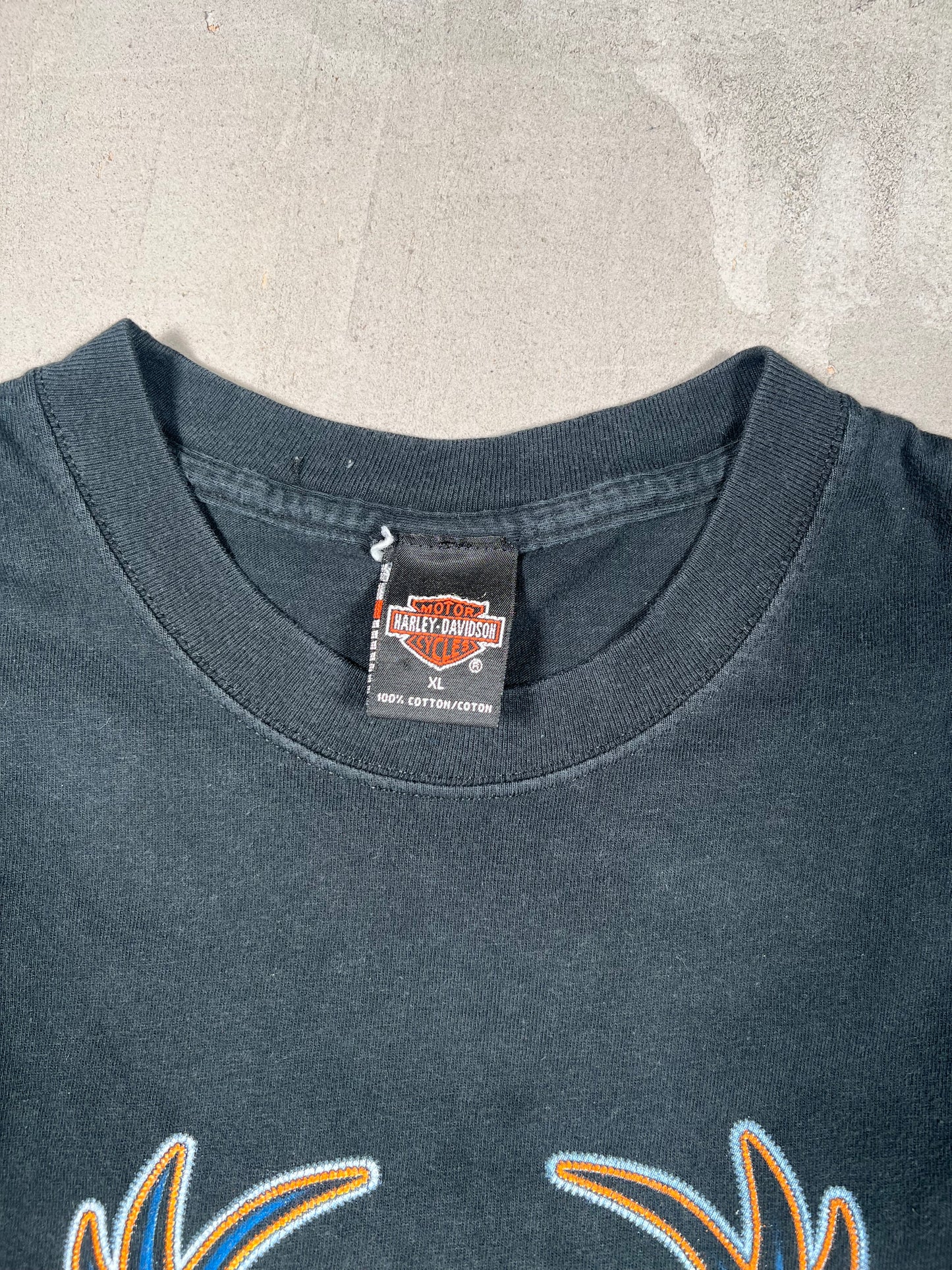 1998 Harley Davidson Eagle Black Tee Size XL USED v19181