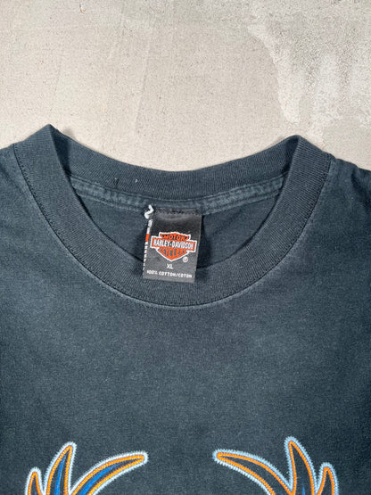 1998 Harley Davidson Eagle Black Tee Size XL USED v19181