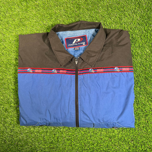 1990s Giants Pro Player Blue Lightweight Jacket Size XL USED v18213
