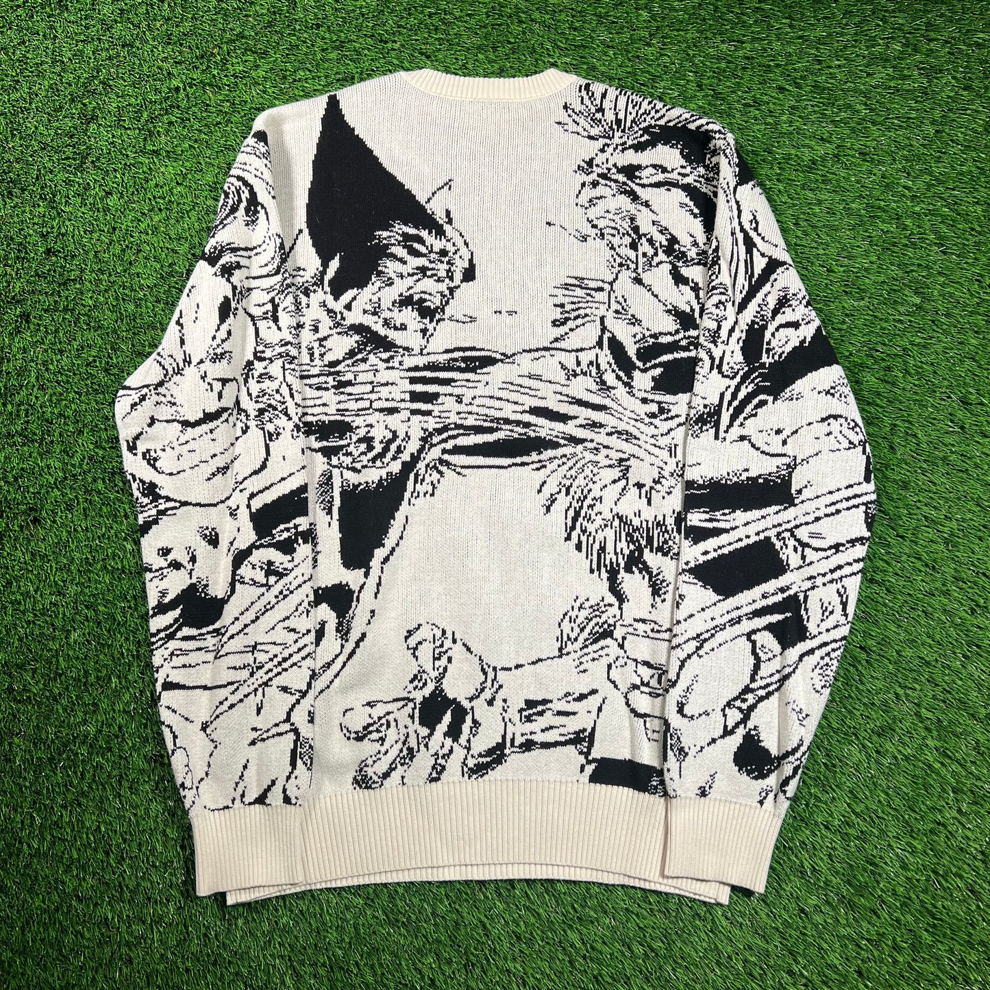 Huf Marvel Wolverine AOP Knit Sweater Size Medium USED x16251