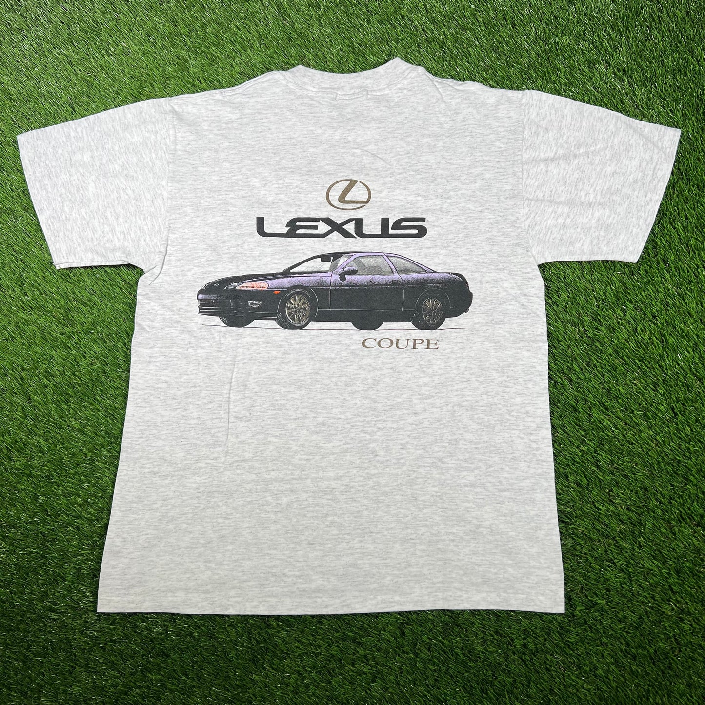 1990s Lexus Coupe Grey Tee Size Medium USED v17011