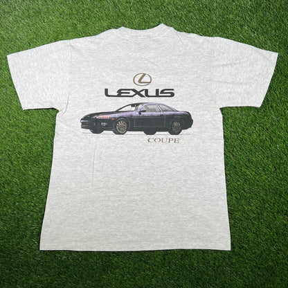1990s Lexus Coupe Grey Tee Size Medium USED v17011