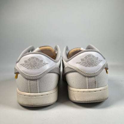 Jordan 1 Low Union White Canvas (2023) Size 8.5 USED s22302