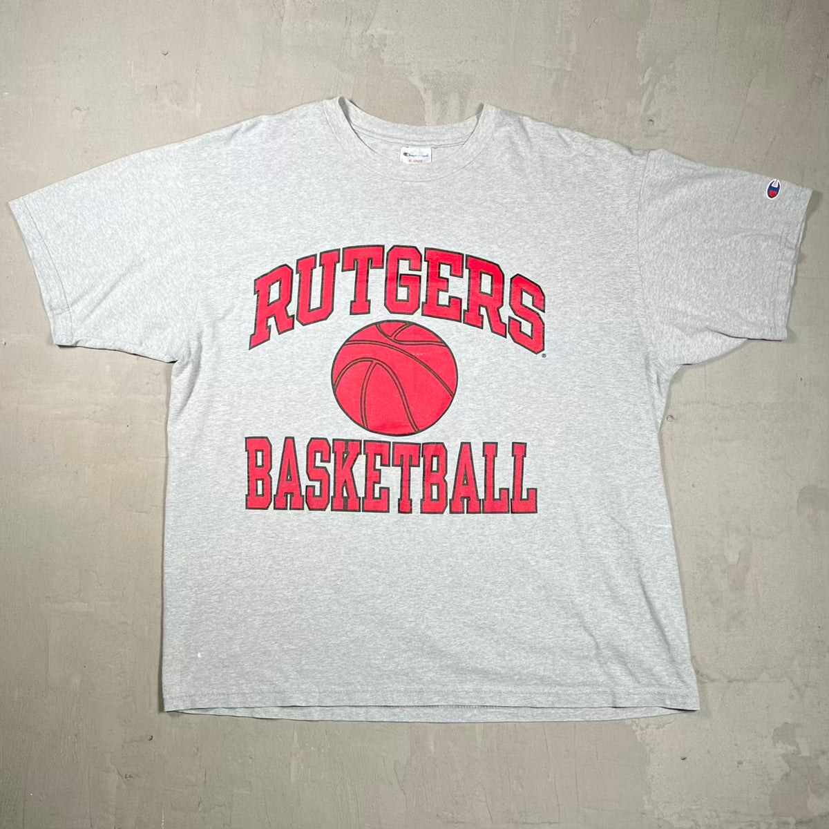 1990s Rutgers Baskketball Champion Grey Tee Size XL USED v20150