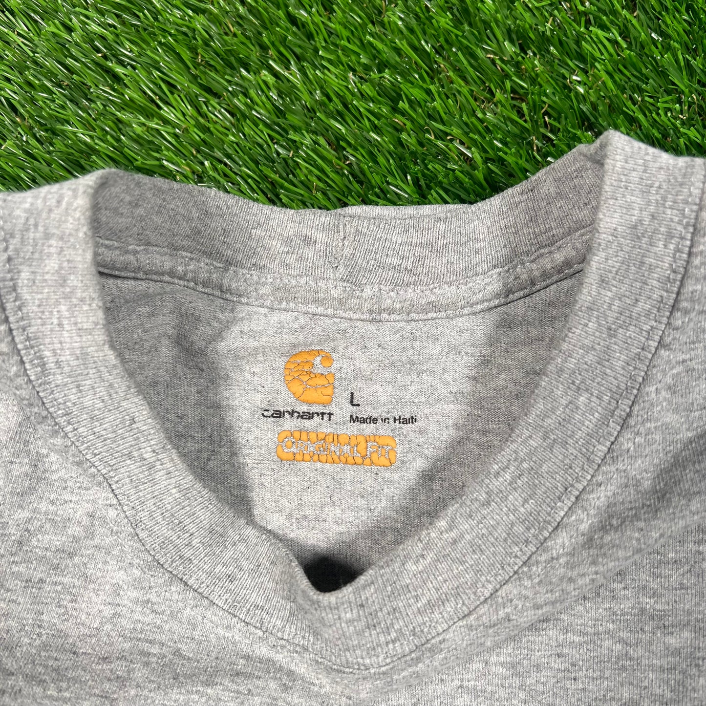 Carhartt Grey Pocket Longsleeve Size Large USED v18761
