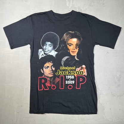 Michael Jackson Black Memorial Tee Size Large USED v20220