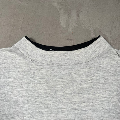 1995 Go Long Taz Football 3/4 Sleeve Grey Tee Size Large USED v19253