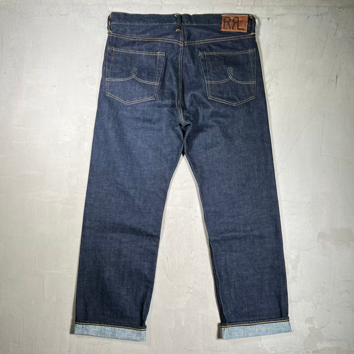 Ralph Lauren Double RL Raw Rigid Denim Size 33 x 32 USED v20091