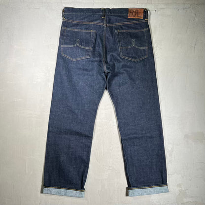Ralph Lauren Double RL Raw Rigid Denim Size 33 x 32 USED v20091