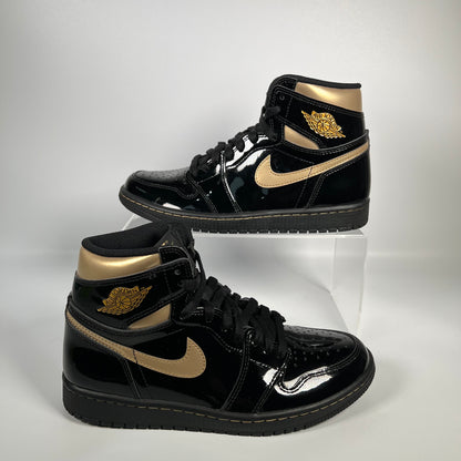 Jordan 1 High Black Metallic Gold (2020) Size 7.5 USED s17726