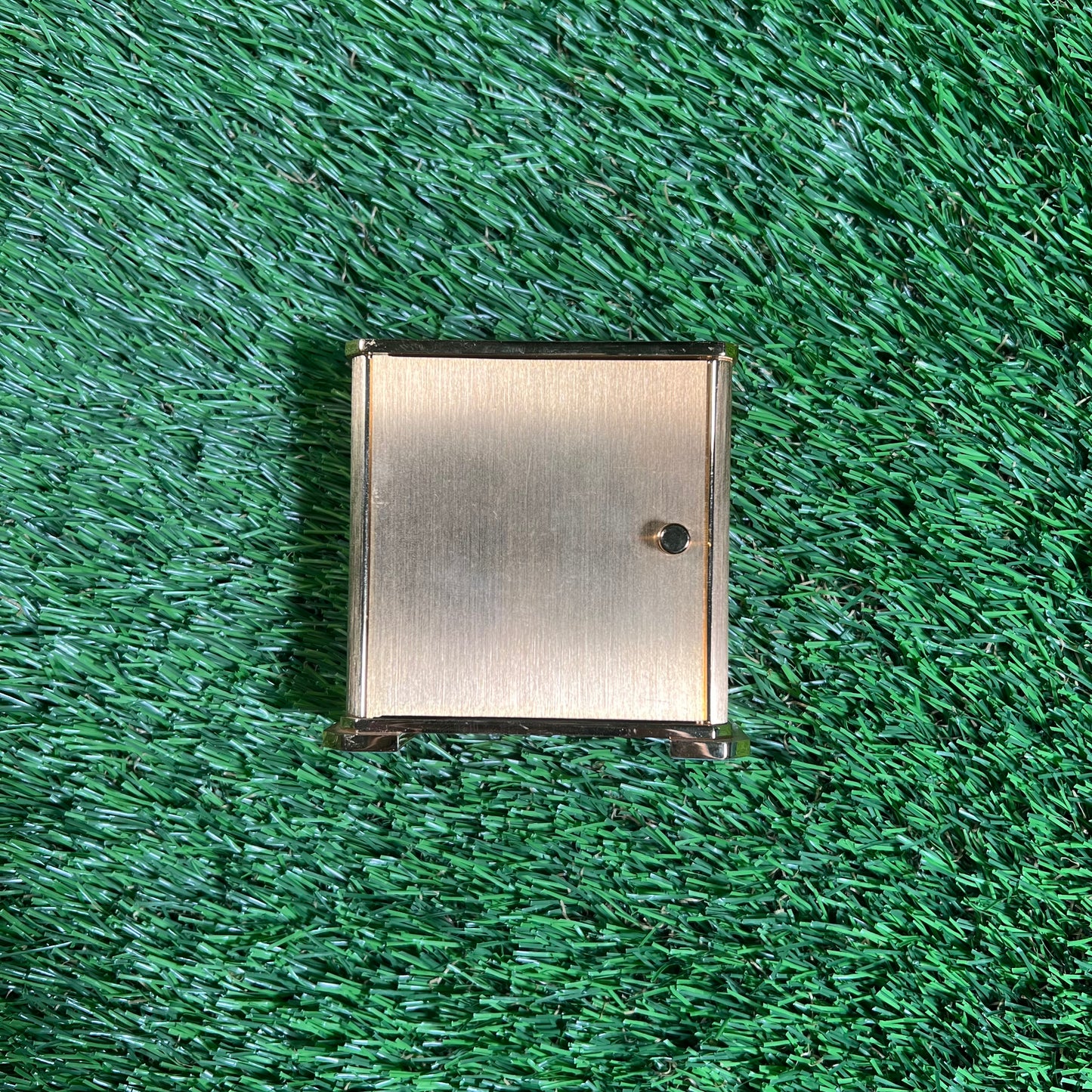 Vtg Tiffany & Co Portfolio Brass Table Dest Clock USED v18055