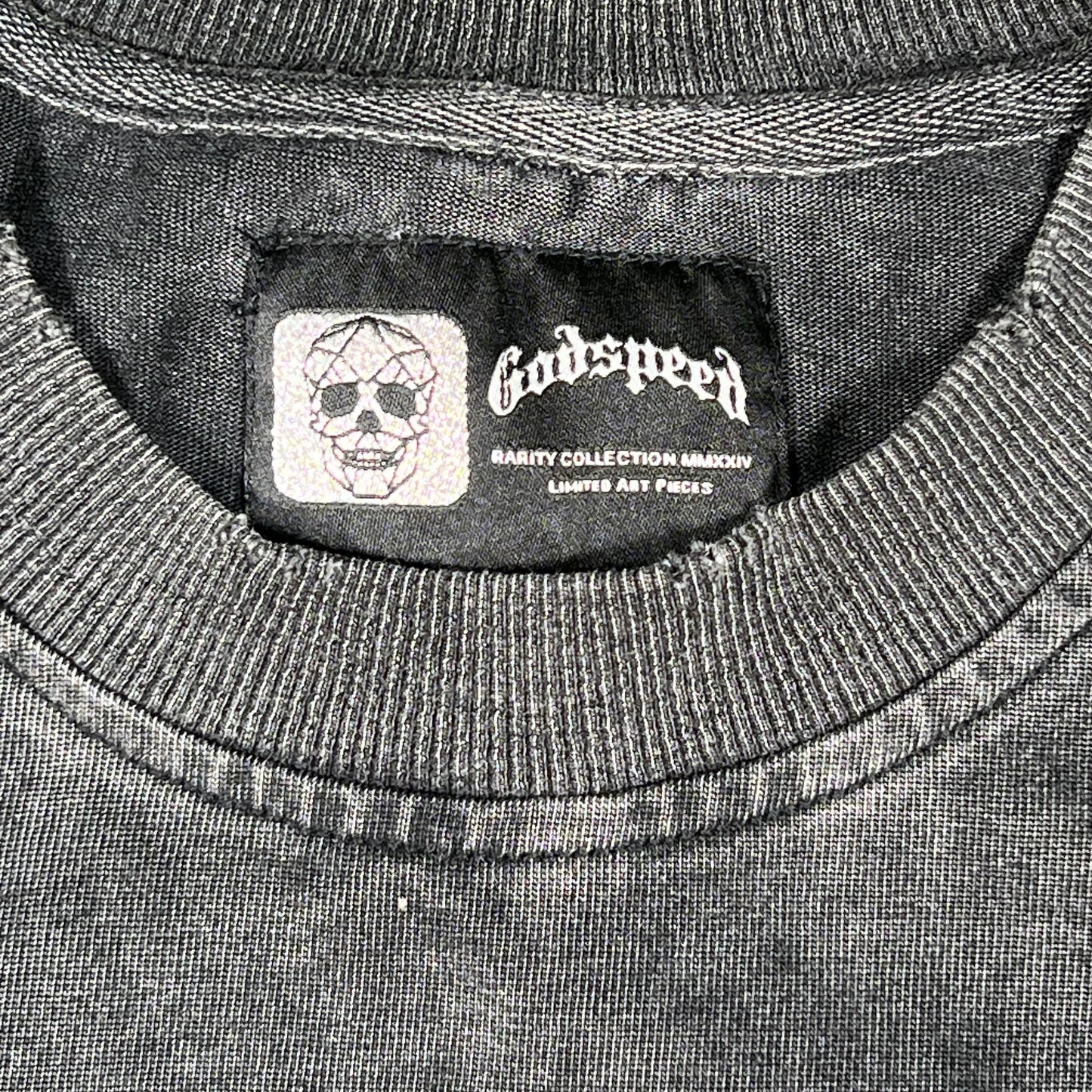 Godspeed Skull President Press Conference Black Tee Size Large USED x14290