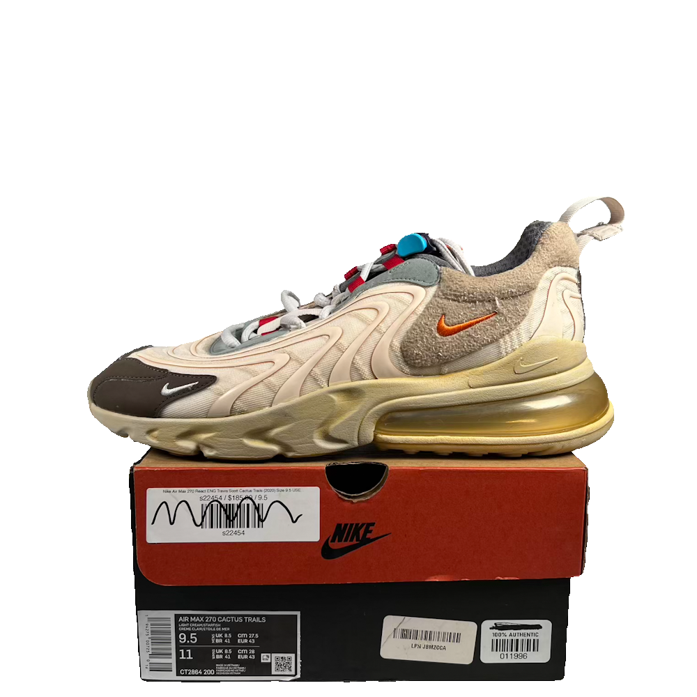 Nike Air Max 270 Travis Scott Cactus Trails (2020) Size 9.5 USED s23880