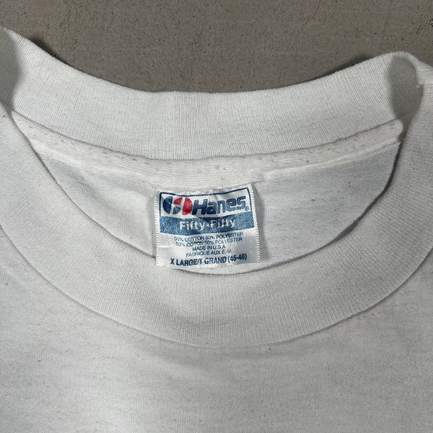 1992 Penguins Stanley Cup Champs White Tee Size XL USED v16675