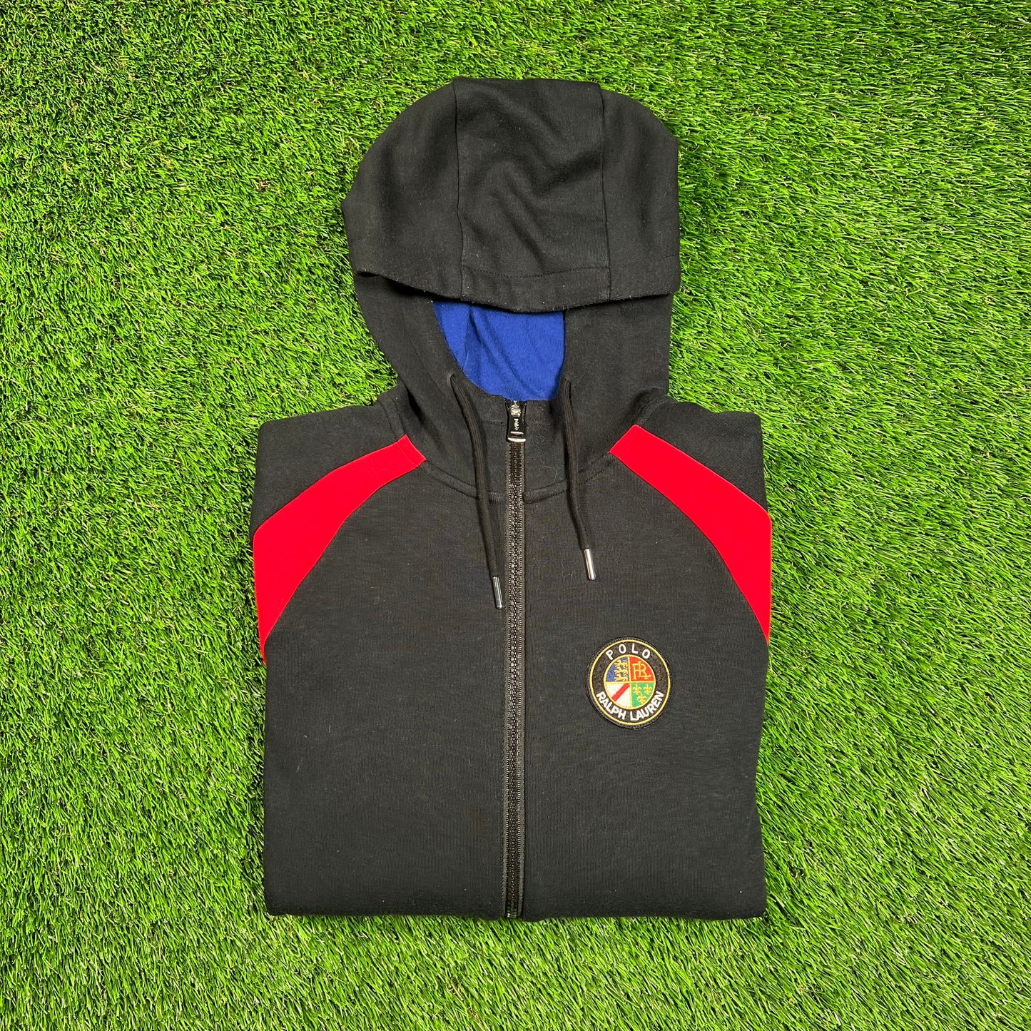 Polo Ralph Lauren Black Downhill Skier Hoodie Size Small USED v18538