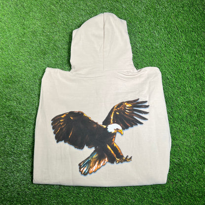 Travis Scott Birds in the Trap Eagle on Back Tan Hoodie Size XXL USED x12997