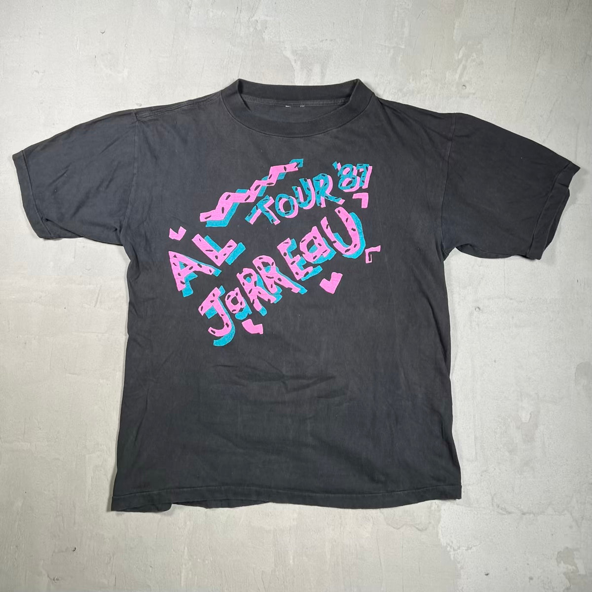 1987 Al Jarreau Black Tour Tee Size XL USED v20115