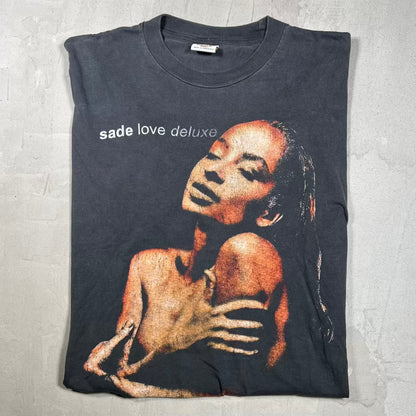 Sade "Love Deluxe" Washed Black Modern Boot Tee Size XL USED