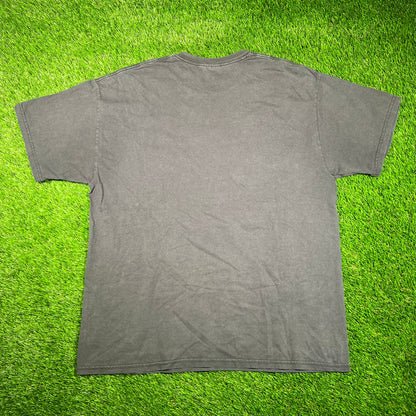 Y2K The Smiths Meat Is Murder Washed Black Tee Size XL USED v18733