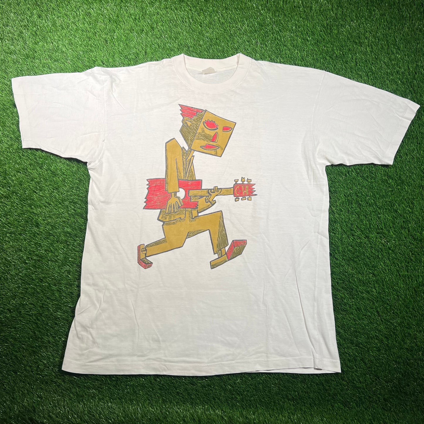 1992 Crowded House Summer Tour White Tee Size XL USED v18741