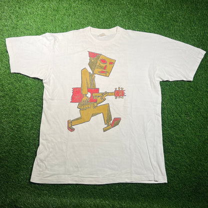 1992 Crowded House Summer Tour White Tee Size XL USED v18741