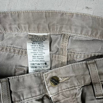 Y2K Carhartt Lightweight Beige Carpenter Pants Size 36 USED v20041