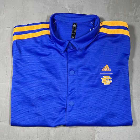Eric Emanuel EE Adidas Blue/Yellow Mesh Warm Up Shirt Size XXL NEW x18484