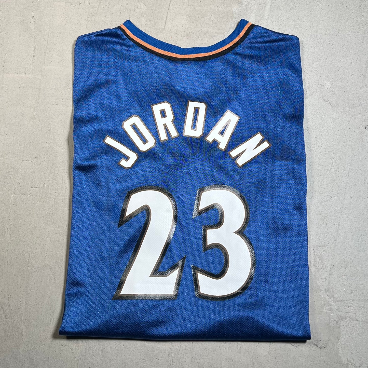 Champion Michael Jordan Washington Wizards Blue Jersey Size Large USED v19561