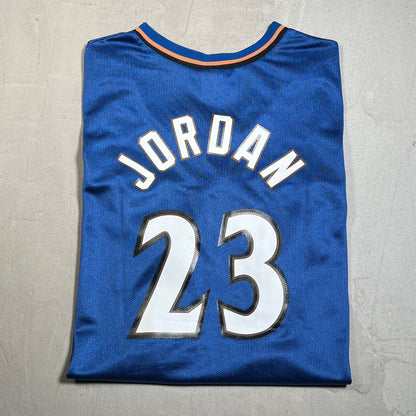 Champion Michael Jordan Washington Wizards Blue Jersey Size Large USED v19561