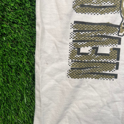 1990s Saints Magic Johnson AOP White Tee Size Large USED v18413