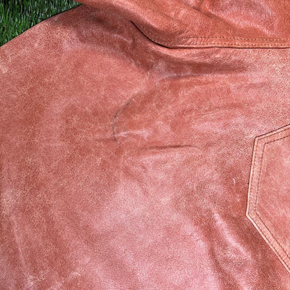 GV Gallery Raspberry Peach Leather Brown Shorts Size Small NEW x15636