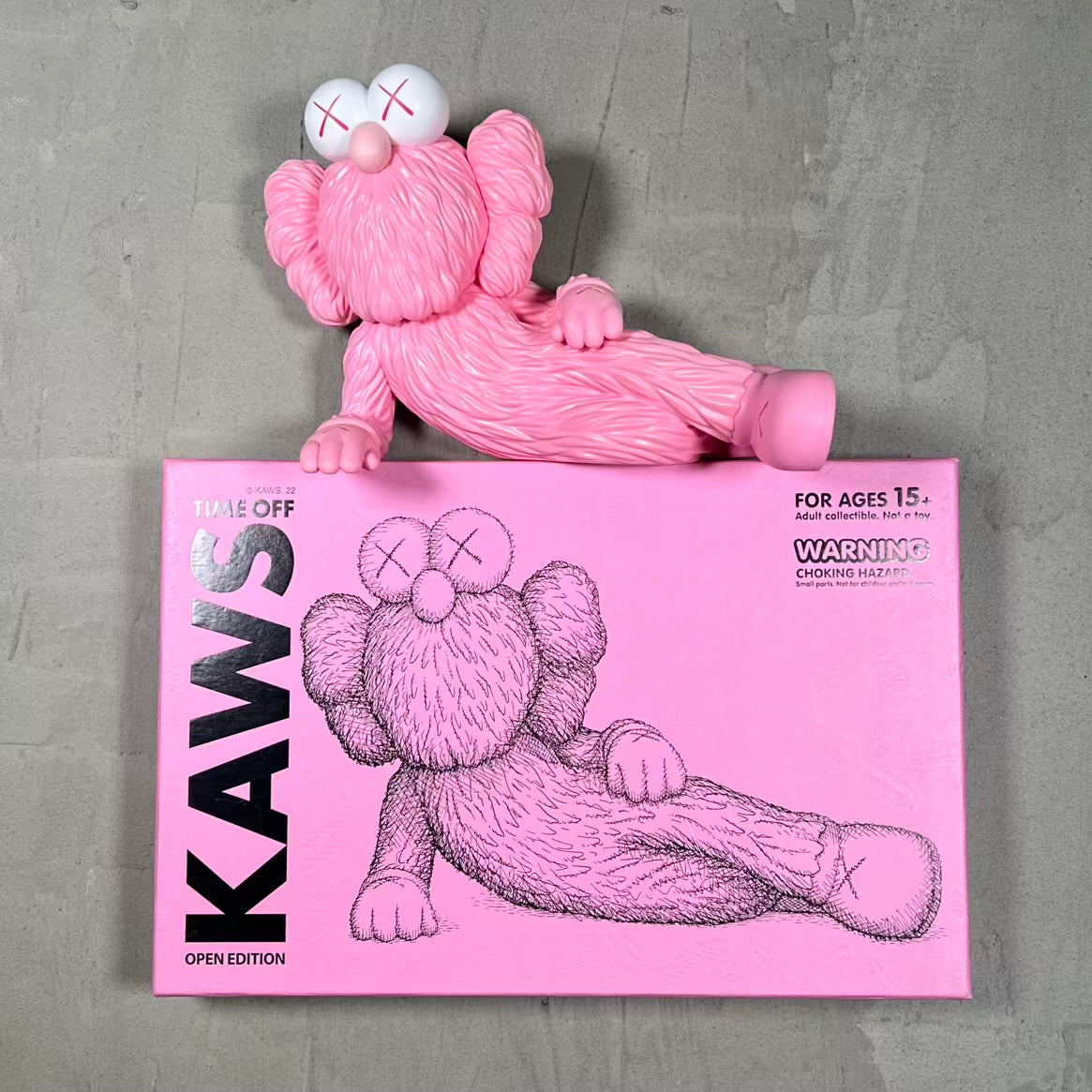 Kaws Time Off Pink Vinyl Figure (2023) USED x18325