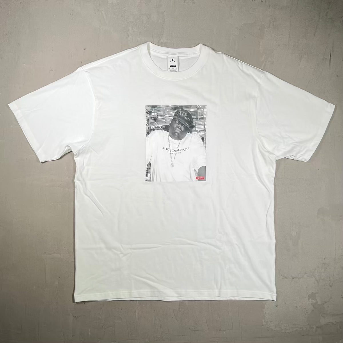 Supreme Jordan Biggie White Tee (2024) Size XXL USED x18985