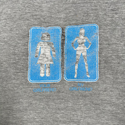 Y2K Taint Your Girl My Girl Grey Tee Size Medium USED v17350