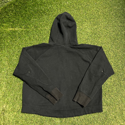 Nike Tech Black Zip Up Black Hoodie Size Medium USED v16482
