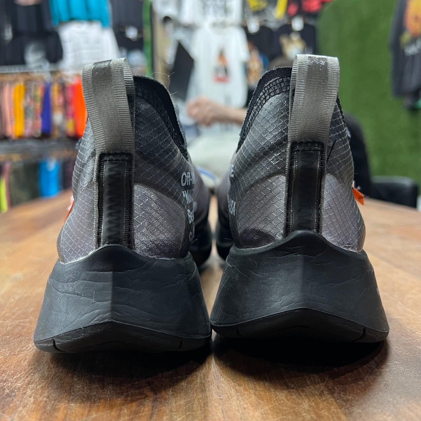 Nike Zoom Fly Off White Black Size 7.5 USED s16242