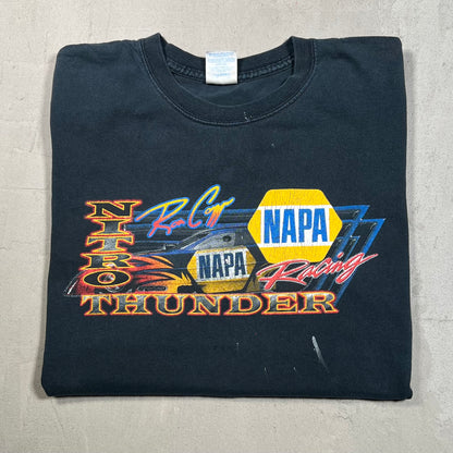 2008 Nitro Thunder Napa Racing Black Tee Size Large USED v19223