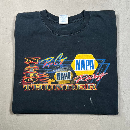 2008 Nitro Thunder Napa Racing Black Tee Size Large USED v19223
